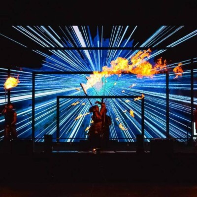 韓国のファイアーフェスティバルのステージ