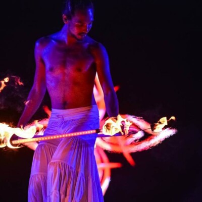 韓国のファイアーフェスティバルのステージ