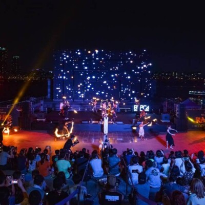 韓国のファイアーフェスティバルのグランドフィナーレ