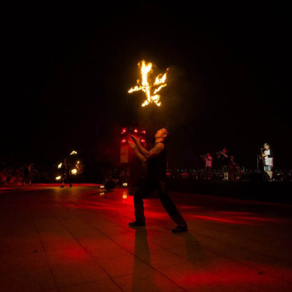 大ちゃんのドラゴンスタッフ 韓国のファイアーフェスティバル