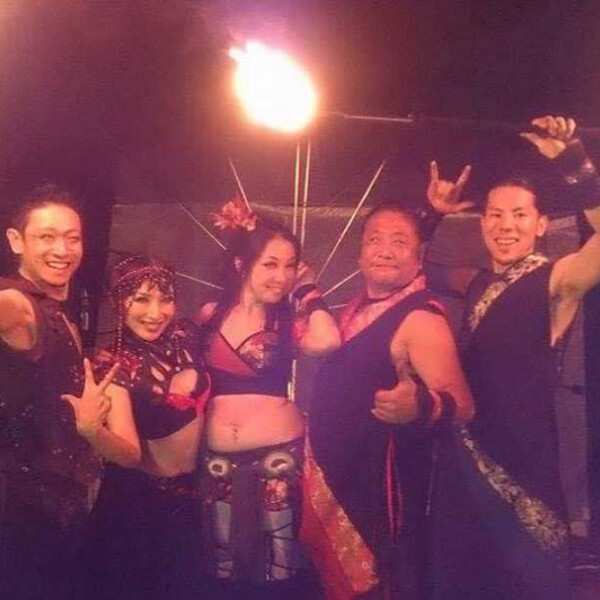 豊橋のベリーダンスイベントでファイアーショー
