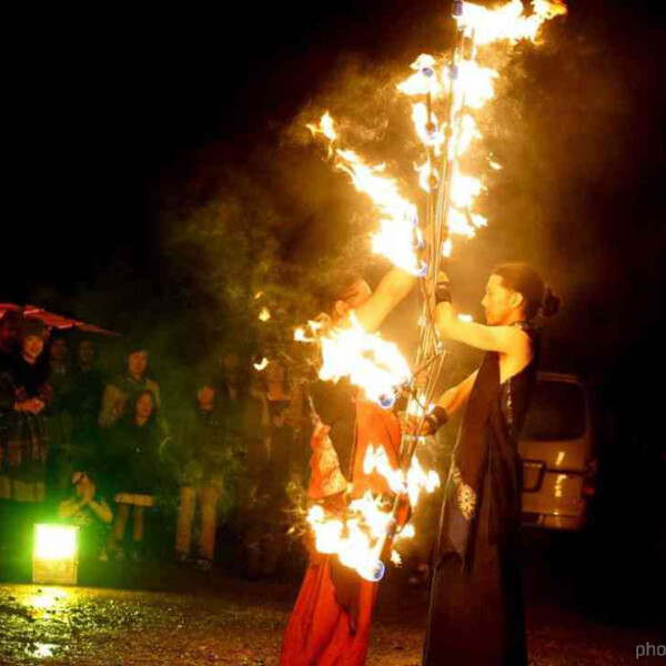 豊橋のベリーダンスイベントでファイアーショー