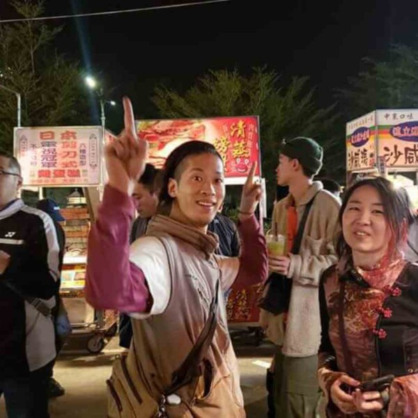 1月です。まだ新型コロナウィルスという言葉がない頃 花園夜市の屋台メシ
