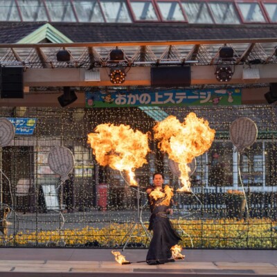 東京ドイツ村のファイヤーショー