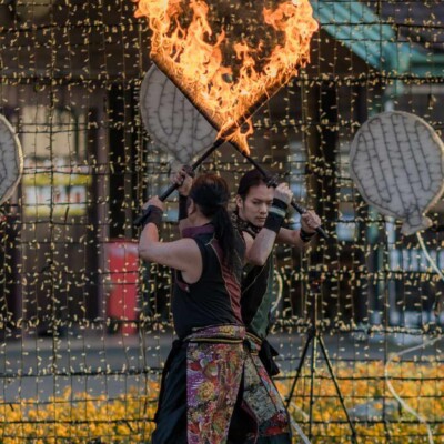 東京ドイツ村のファイヤーショー