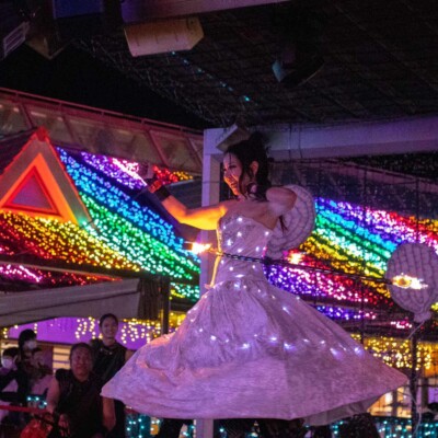 東京ドイツ村のイルミネーションとファイヤーショー
