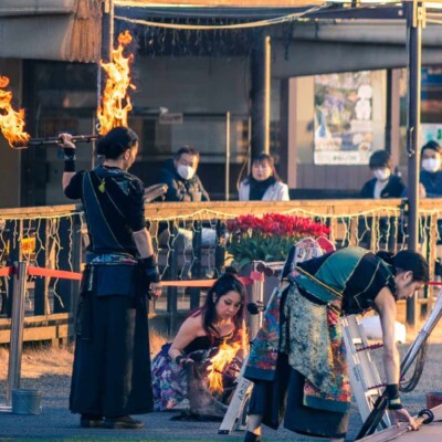 東京ドイツ村のファイヤーショー