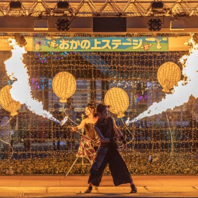 東京ドイツ村のイルミネーションとファイヤーショー