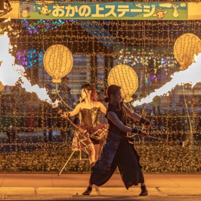 東京ドイツ村のイルミネーションとファイヤーショー