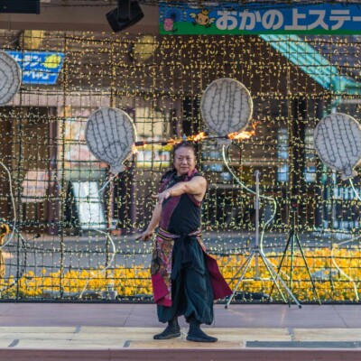 東京ドイツ村のイルミネーションと大道芸