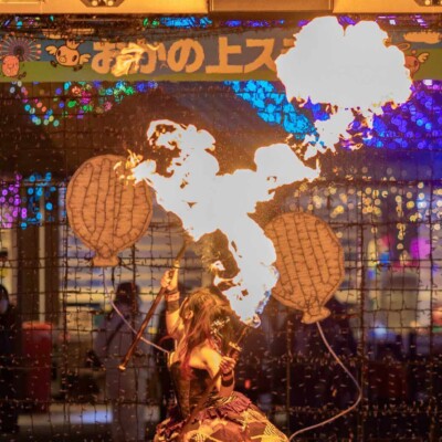 東京ドイツ村のイルミネーションとファイヤーショー